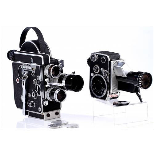 Bolex 16 and 8 mm Filmmakers, from the 60s. Good Condition and Working