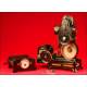 Pathe Baby projector. France, 1920's. With guard case, Transformer and Motor.