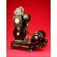 Pathe Baby projector. France, 1920's. With guard case, Transformer and Motor.