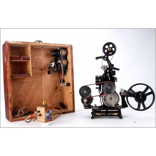 Rare Pathé Modified and Automated Motion Picture Projector. Spain, 1930s-40s