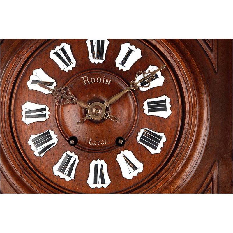 1893 French Wall Clock Triple Function Barometer and Thermometer