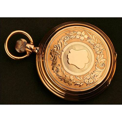 Saboneta Pocket Watch, Switzerland, Gold 14K, Year 1880