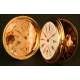 Saboneta Pocket Watch, Switzerland, Gold 14K, Year 1880