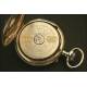 Lepine Pocket Watch, Hebdomas, Switzerland, Solid Silver, 8 Days Wind, Year 1890. Unusual