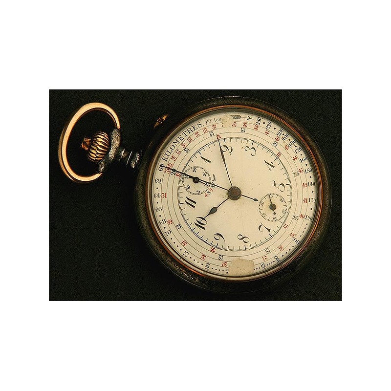 Lepine Pocket Watch, Chronograph, Tachymeter, Switzerland, Year 1890