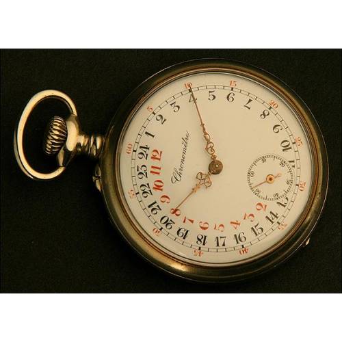 Lepine 24 hour Pocket Watch Switzerland Year 1900. Rarity