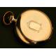 Saboneta Alpine Pocket Watch, Swiss, Solid Gold, circa 1925