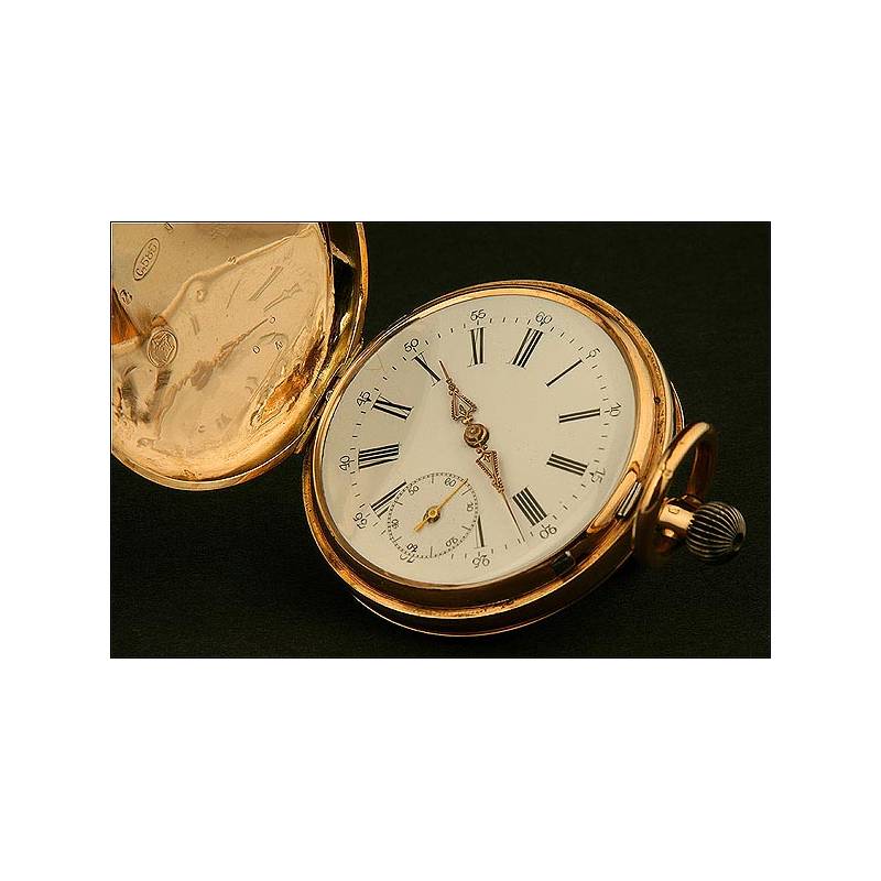 reloj de bolsillo o saboneta. c.1900 oro macizo - Compra venta en