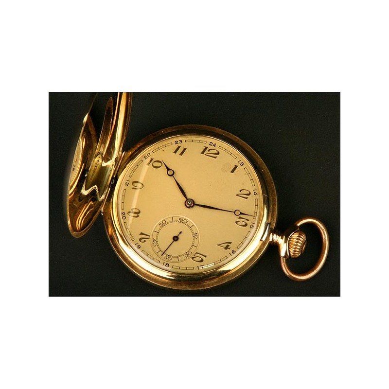Usual mudo pecado Reloj Saboneta, Suiza, Oro Macizo, Del Año 1900