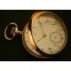 Swiss Lepine Pocket Watch, Omega Watch Co. 18K Gold, Year 1910.