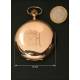 Solid Gold Pocket Watch by Gustave Perrenoud. Three covers. 1900