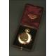 EXCLUSIVE 18K Solid Gold Pocket Watch with Chronograph and Chronograph. 3 covers. 1900