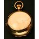 EXCLUSIVE 18K Solid Gold Pocket Watch with Chronograph and Chronograph. 3 covers. 1900