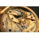 EXCLUSIVE 18K Solid Gold Pocket Watch with Chronograph and Chronograph. 3 covers. 1900