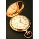 RARO Reloj de Bolsillo en Oro con Rosetón DOBLE. 1900