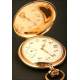 RARO Reloj de Bolsillo en Oro con Rosetón DOBLE. 1900