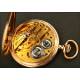 RARE Gold Pocket Watch with DOUBLE Rosette. 1900