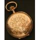 Swiss Sabonet Pocket Watch, Solid Gold, year 1872-1902