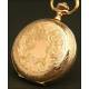 Swiss Sabonet Pocket Watch, Solid Gold, year 1872-1902