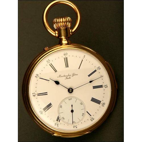 Reloj de Bolsillo con sonería e Oro de 18K. Suiza, 1820-1866.