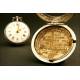 Lepine Verge Fusee Pocket Watch, Double Silver Case Circa 1785