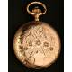 Beautiful Modernist Style and Period Pocket Watch in Solid Gold. 1893-1910