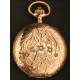 Beautiful Modernist Style and Period Pocket Watch in Solid Gold. 1893-1910