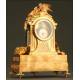 Mantel Clock, Gilded Bronze and Sévres, France, Second Half S. XIX.