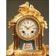 Mantel Clock, Gilded Bronze and Sévres, France, Second Half S. XIX.