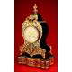 Impressive Boullé Mantel Clock. Ca. 1870. Functioning and perfect.