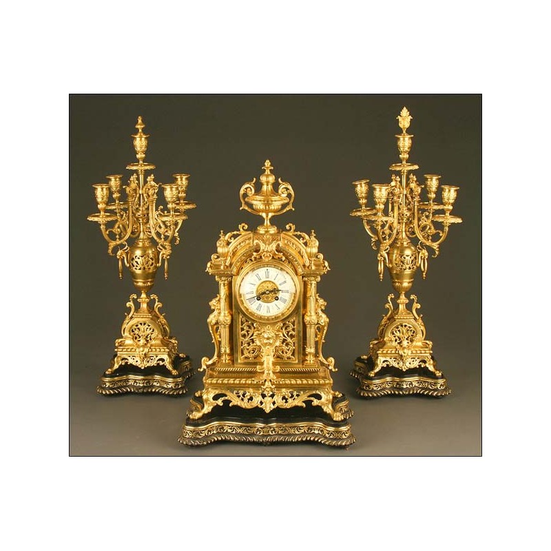 Mantel Clock with Chime, France, 19th Century.