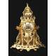 Magnificent antique bronze mantel clock. France, 19th Century