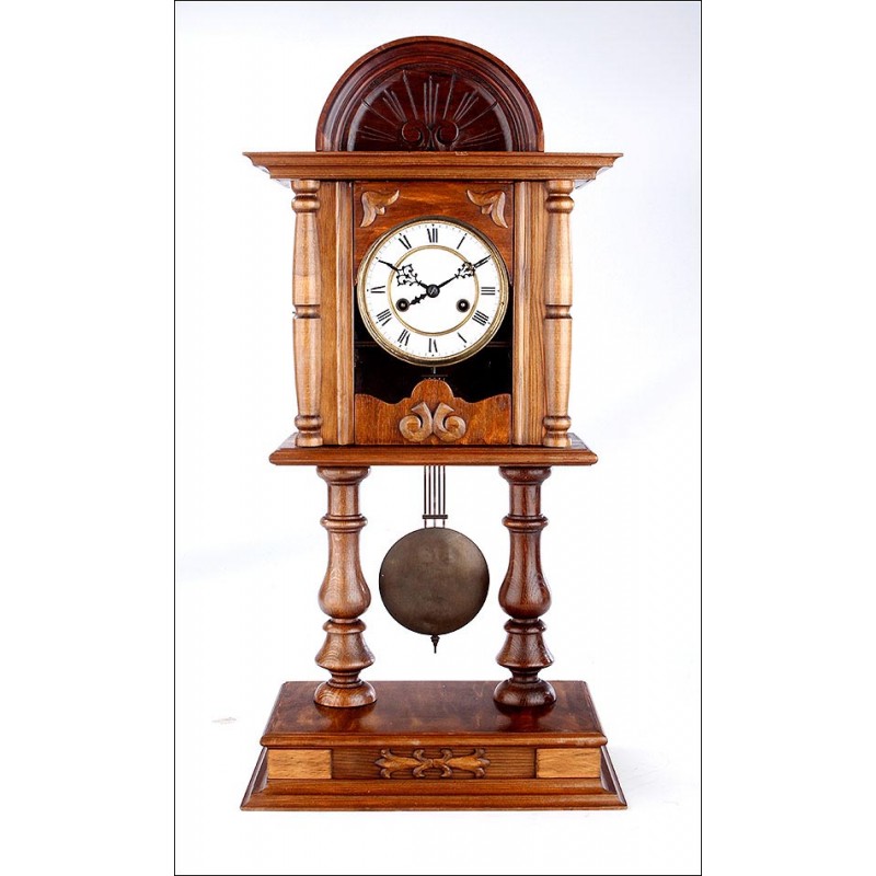 Antique mantel and wall clock in perfect working order. Germany, 1900