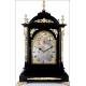 Spectacular Ebony and Bronze Bracket Clock with Triple Sounder. England, XIX Century