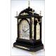 Spectacular Ebony and Bronze Bracket Clock with Triple Sounder. England, XIX Century