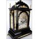 Spectacular Ebony and Bronze Bracket Clock with Triple Sounder. England, XIX Century