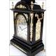 Spectacular Ebony and Bronze Bracket Clock with Triple Sounder. England, XIX Century