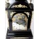 Spectacular Ebony and Bronze Bracket Clock with Triple Sounder. England, XIX Century