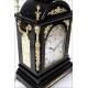 Spectacular Ebony and Bronze Bracket Clock with Triple Sounder. England, XIX Century