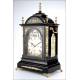 Spectacular Ebony and Bronze Bracket Clock with Triple Sounder. England, XIX Century