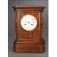 Elegant Clock Set with Wood and Brass Candlesticks. France, 1900s