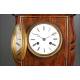 Elegant Clock Set with Wood and Brass Candlesticks. France, 1900s