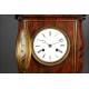 Elegant Clock Set with Wood and Brass Candlesticks. France, 1900s