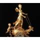 Spectacular Sculptural mantel clock in very good condition. France, XIX Century