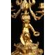 Gilded Bronze Clock and Candelabra Set. France, XIX Century