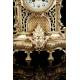 Reloj de Sobremesa con Candelabros de Bronce, Año 1900. Maquinaria Japy Fréres. Funcionando