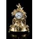 Magnificent Bronze Pendulum Mantel Clock France, 19th Century.