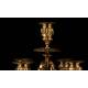 Spectacular Clock and Candelabra Set in gilded bronze. France, XIX Century