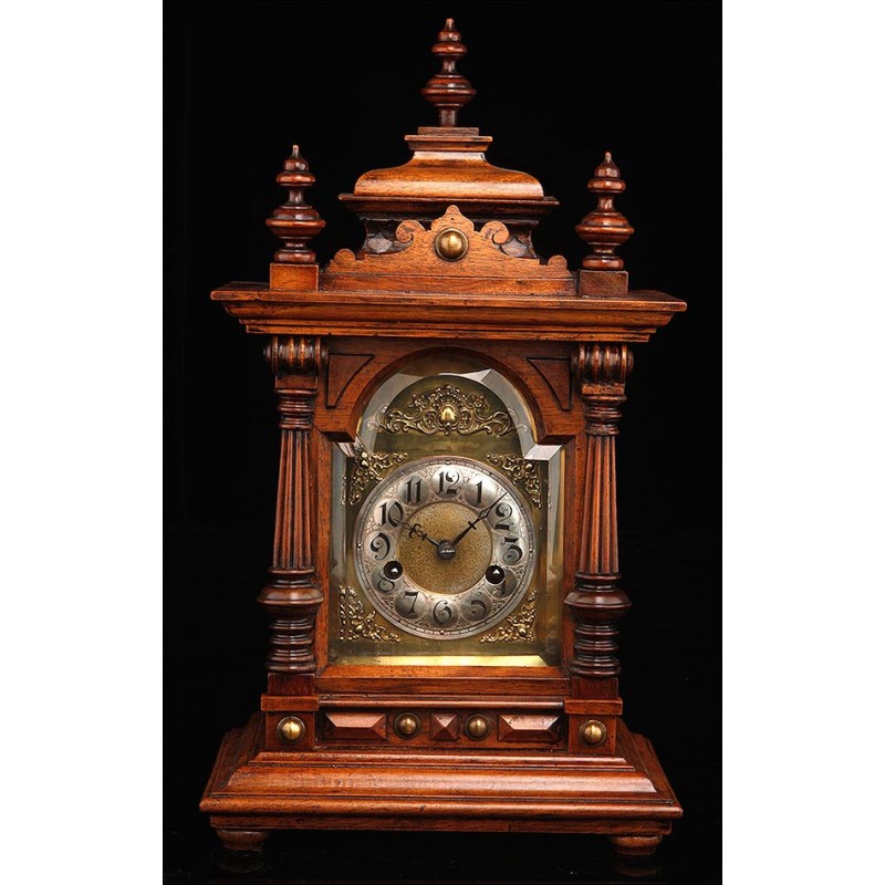 Beautiful Junghans Mantel Clock. Works Very Well. Germany Circa 1890