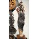 Impressive Polychrome Calamine Pendulum Clock.AD Mougin. France, Circa 1910